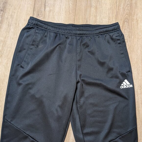 Adidas Pants Mens L Black Aeroready Joggers Athletic Tapered Stretch - Picture 2 of 12